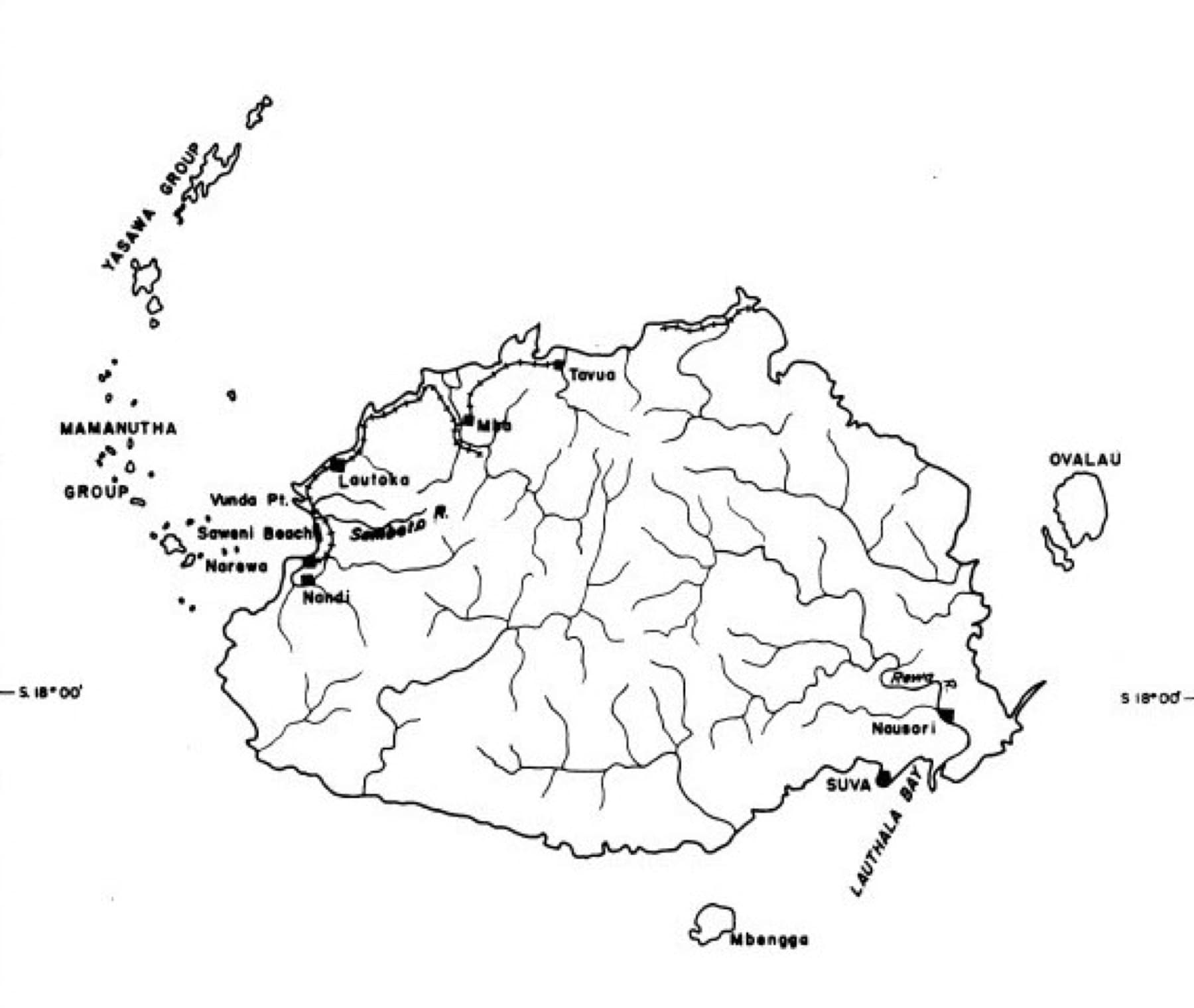 Fijian islands and reef water