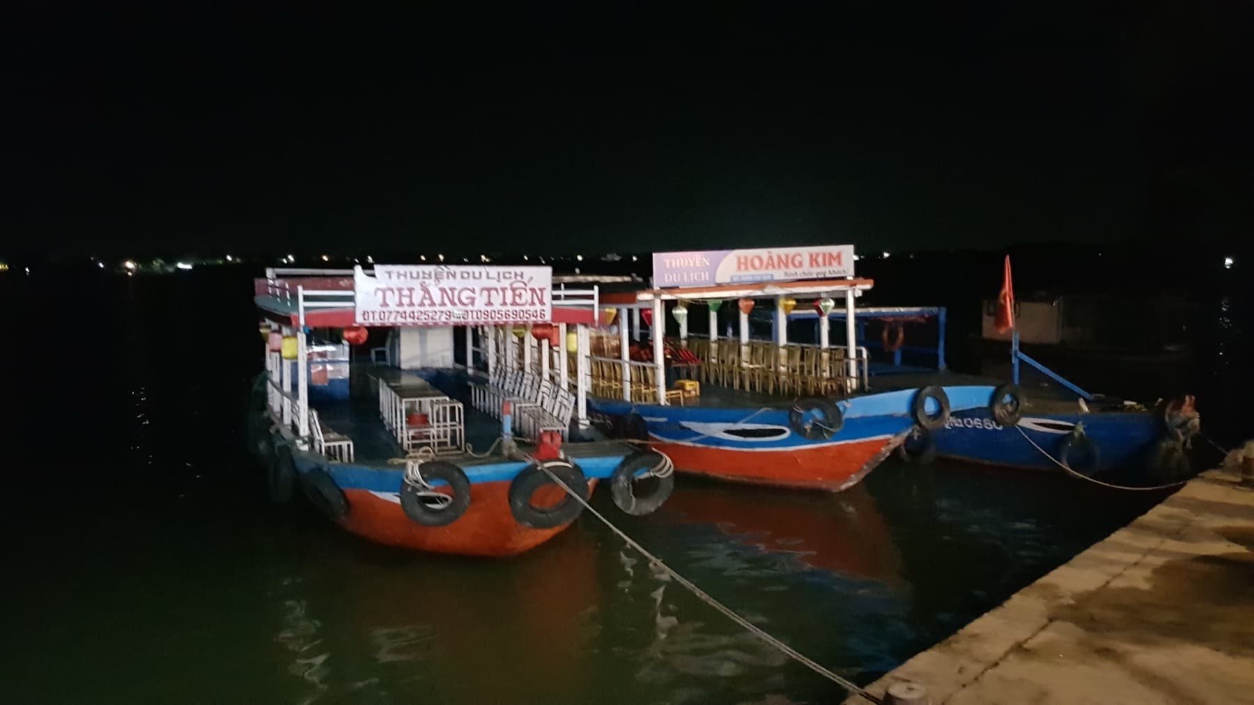 Hoi An riverside at night