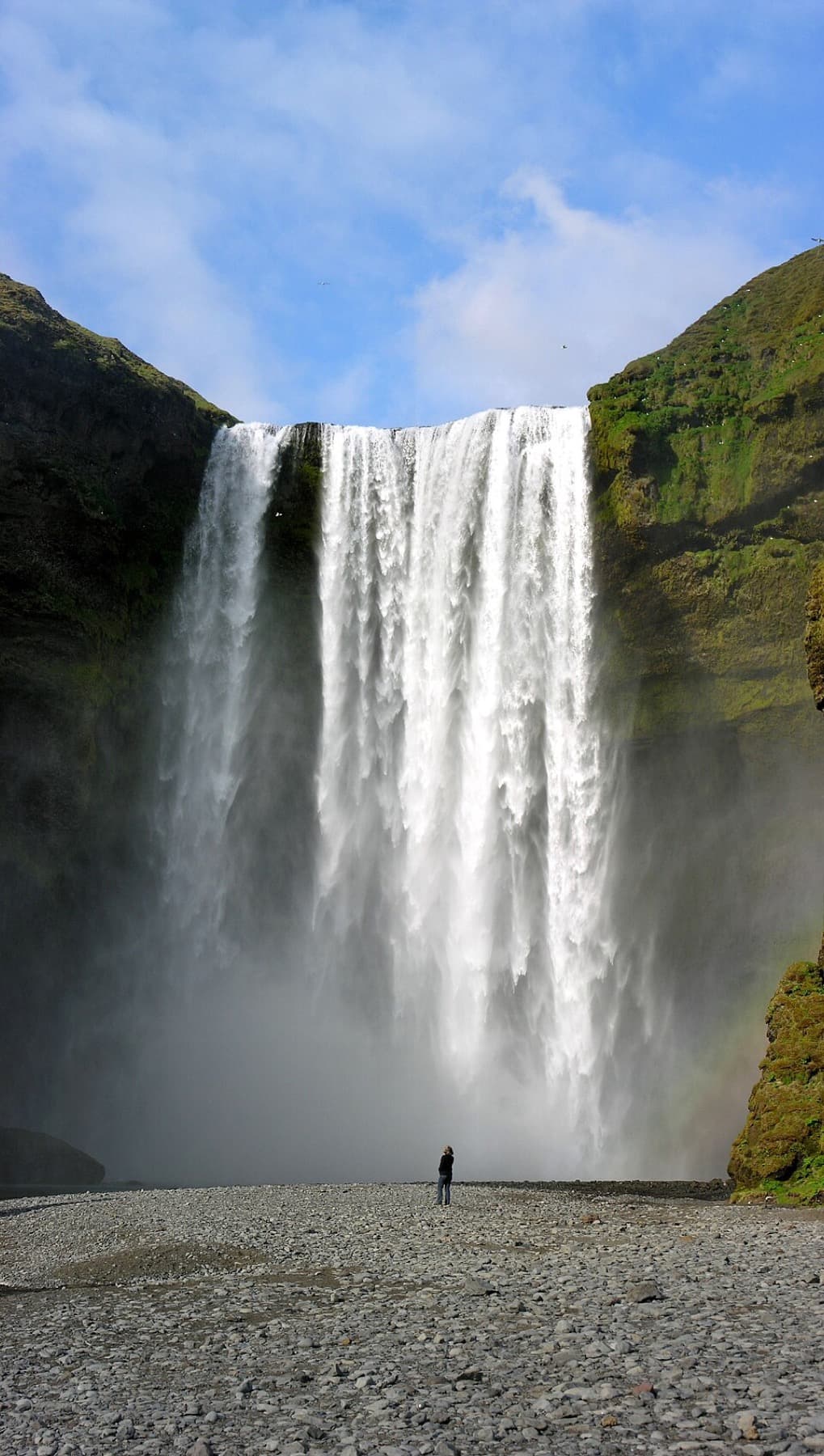 Skogafoss waterfall on Iceland south coast