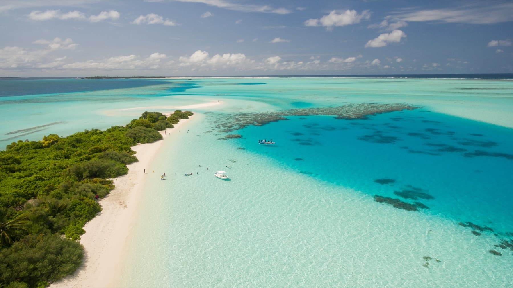 A lagoon island in the Maldives